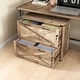 preview thumbnail 6 of 7, Barn Door Wooden 2 Drawers With Lock 25.79"H