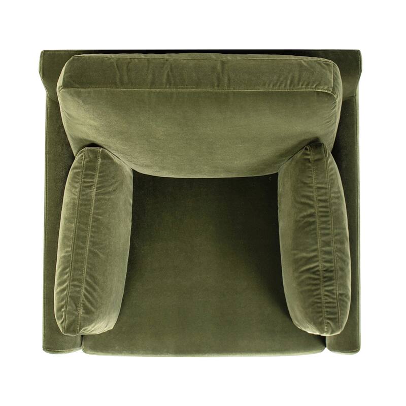 Pasadena 36" Wide Modern Farmhouse Velvet Accent Arm Chair