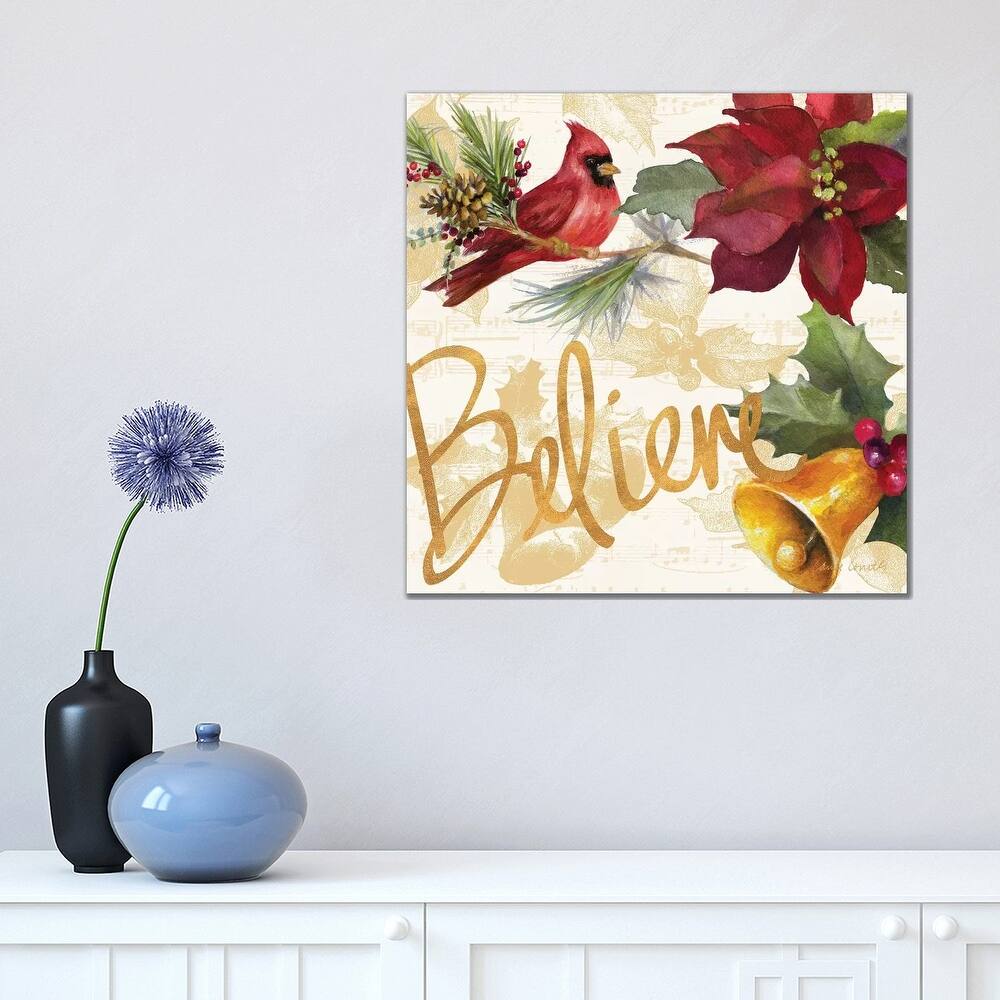 iCanvas "Christmas Poinsettia IV" by Lanie Loreth Canvas Print