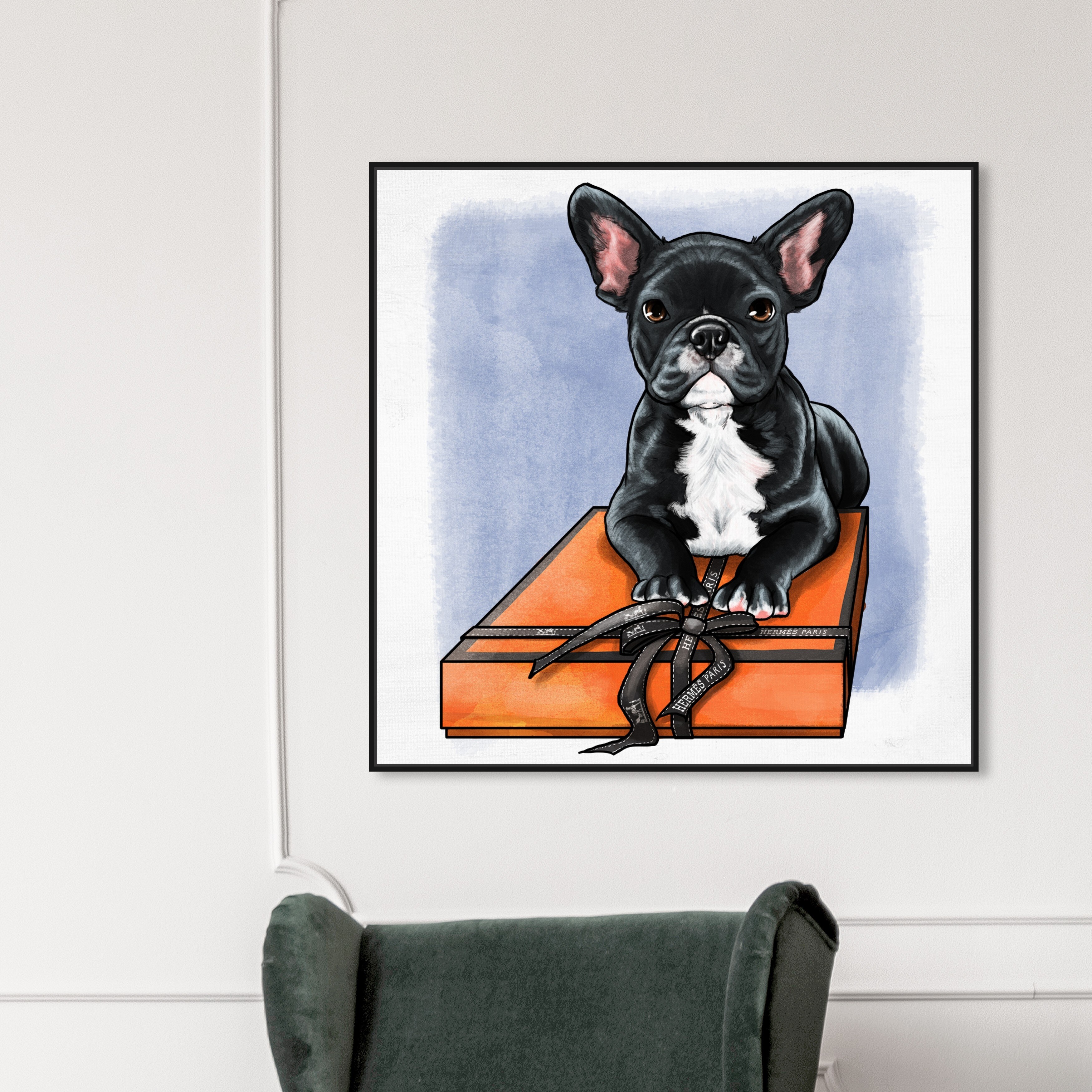 Black Orange 30 x 30 Fashion and Glam Wall Art Canvas Prints 'Treasure Box Frenchie II' Home Décor The Oliver Gal Artist Co Black Orange 30 x 30 Fashion and Glam Wall Art Canvas Prints 'Treasure Box Frenchie II' Home Décor The Oliver Gal Artist Co