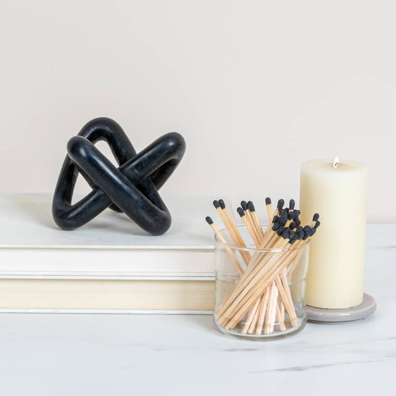 Decorative Marble Link Knot - 3.5"L x 3.5"W x 3.5"H