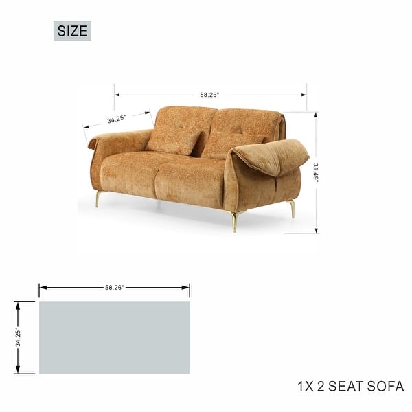 dimension image slide 5 of 7, Modern 6-seater Upholstered Sofa Couch for Living Room (You can choose a whole set or a single piece)