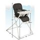 preview thumbnail 13 of 11, Folding High Chair (for 6 to 36 Months), Folding Beach High Chair with Removable Dishwasher Safe Tray, Safety Harness
