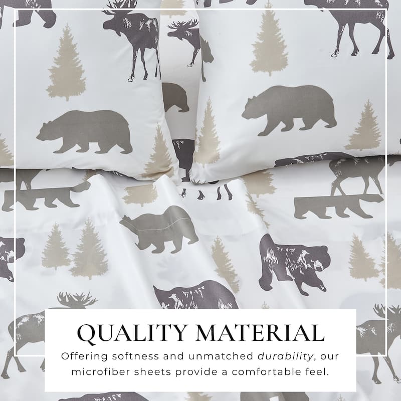 Linery & Co. Ultra-Soft Lodge-Inspired Brushed Microfiber Sheet Set