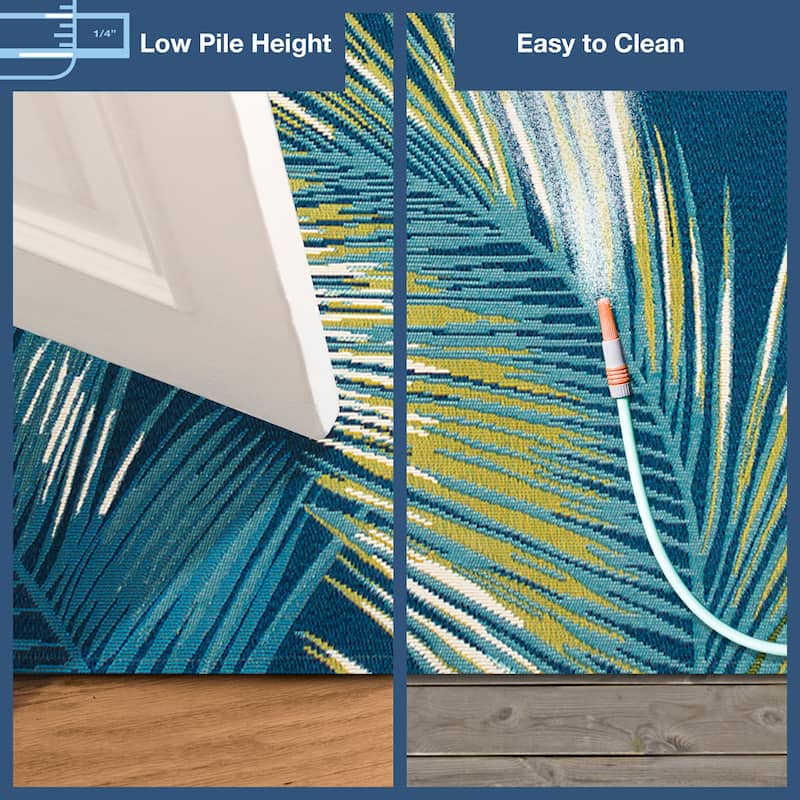 Liora Manne Marina Palm Border Indoor/Outdoor Rug