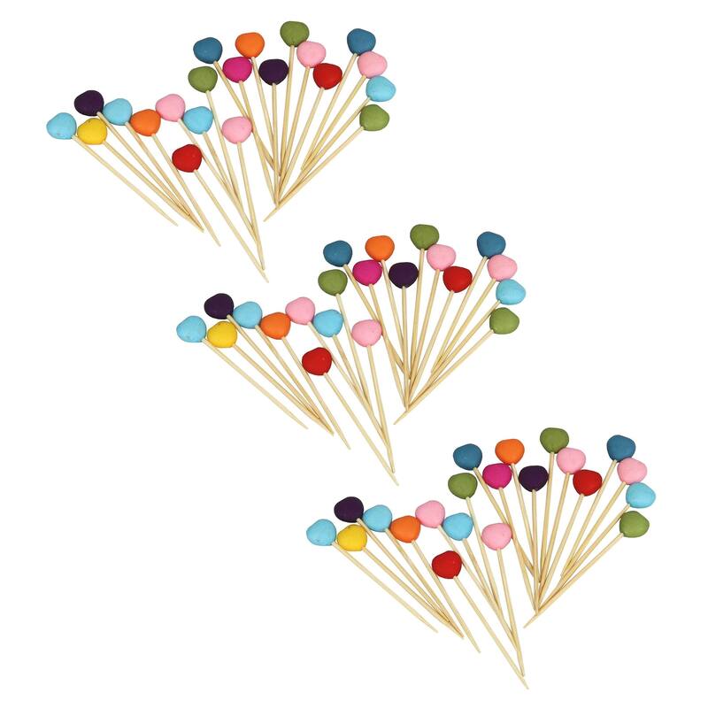 Chef Craft 20pc Heart-Shaped 2.5" Party Picks - Great for Cocktails and Appetizers - 3 Pack