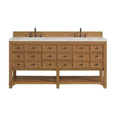 James Martin Vanities 505-V72-3VSL Malibu 72" Free Standing Double