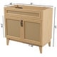 preview thumbnail 38 of 45, Javer Bohemian Rattan Freestanding 2-Shelf Bath Vanity Cabinet Base Only (Sink Basin not Included)