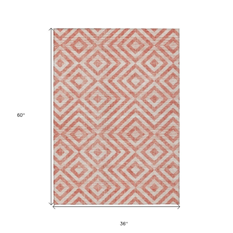 HomeRoots Geometric Transitional Rectangle Outdoor Rug