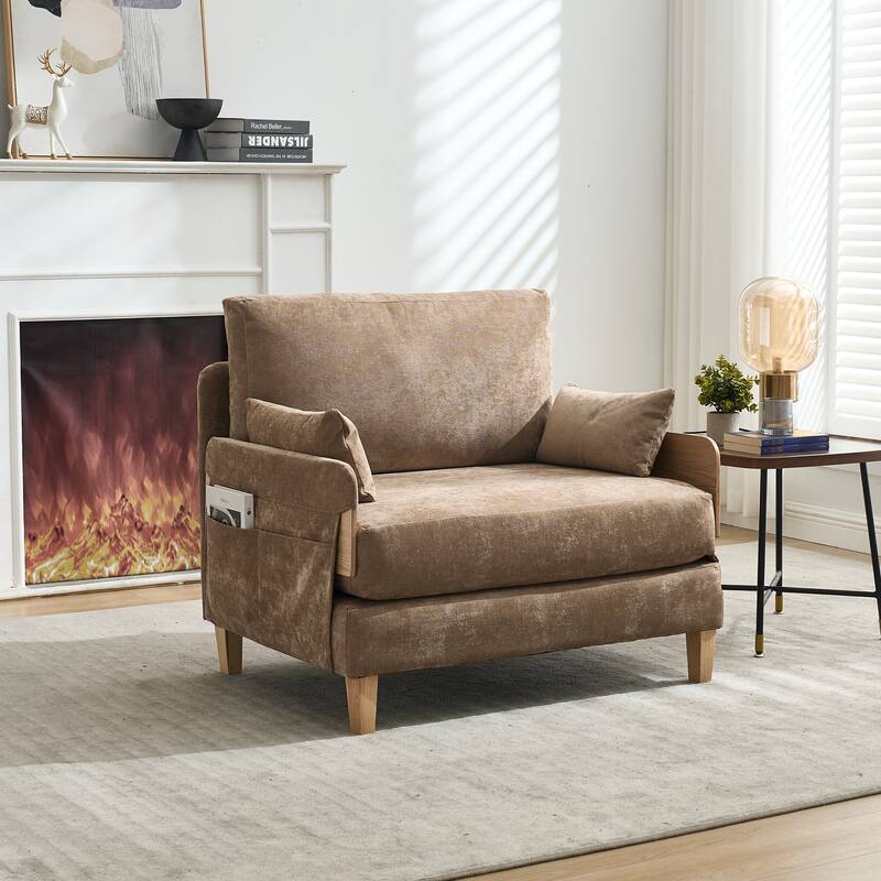 Foldable Sofa Bed Recliner, 3-In-1 Convertible Sleeper, Suitable For Small Spaces, With Three Pillows