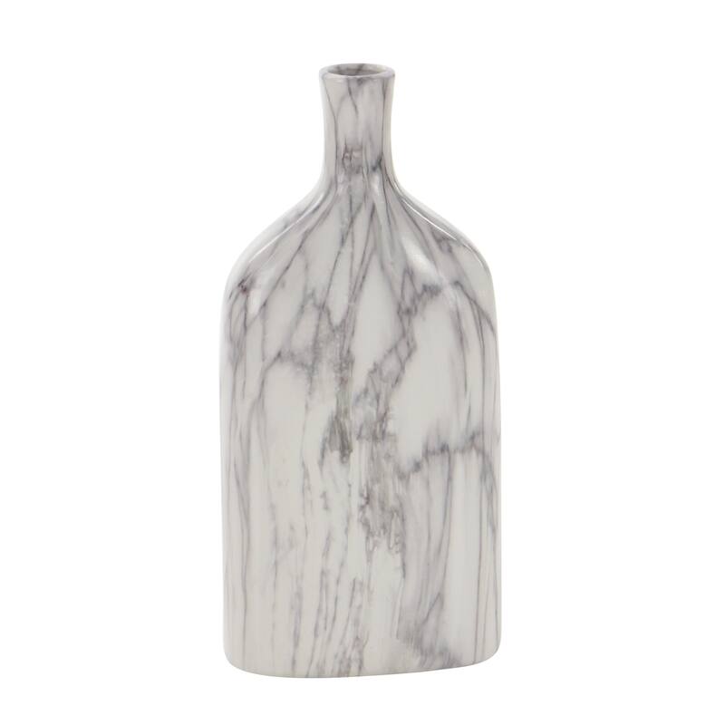 Ceramic Faux Marble Decorative Vase - Set of 3 Gray - Roche River Decor
