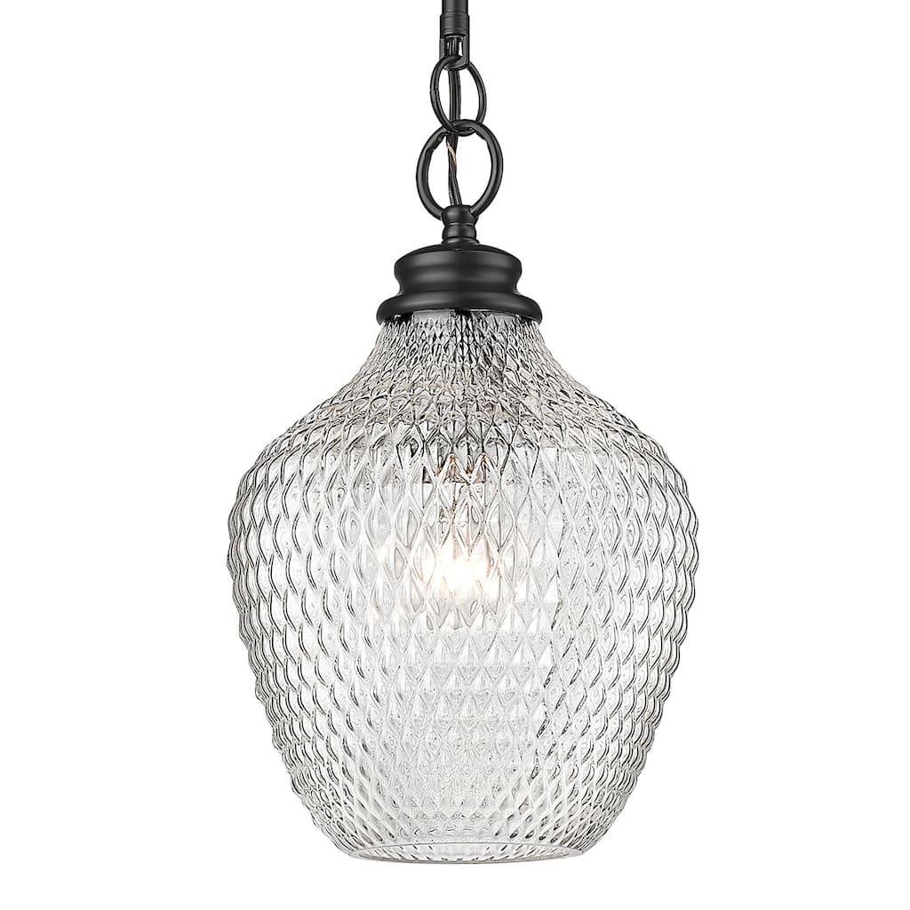 Golden Lighting 1088-M CLR Adeline 9" Wide Mini Pendant with Clear