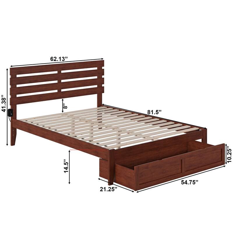 Oxford Platform Bed with Foot Drawer