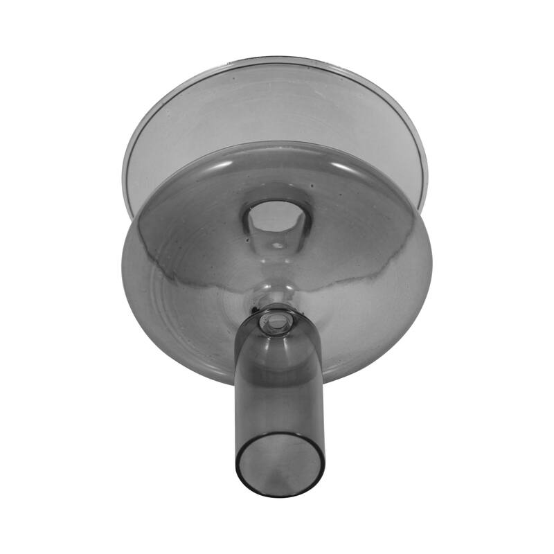 Sculptural Glass Candle Holder with Rounded Accent Base - Modern Tabletop Candle Holder for Any Room