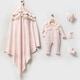 preview thumbnail 1 of 1, Daisy Embroidered and Lace Trimmed Newborn Knitwear Homecoming Set Pink