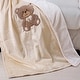 preview thumbnail 3 of 1, Baby Receiving Blanket Nursery Soft Plush Print Teddy Bear Beige