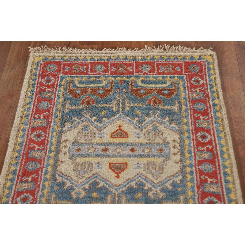 Blue Heriz Serapi Runner Rug Handmade Wool Carpet - 2'6"x 8'0"