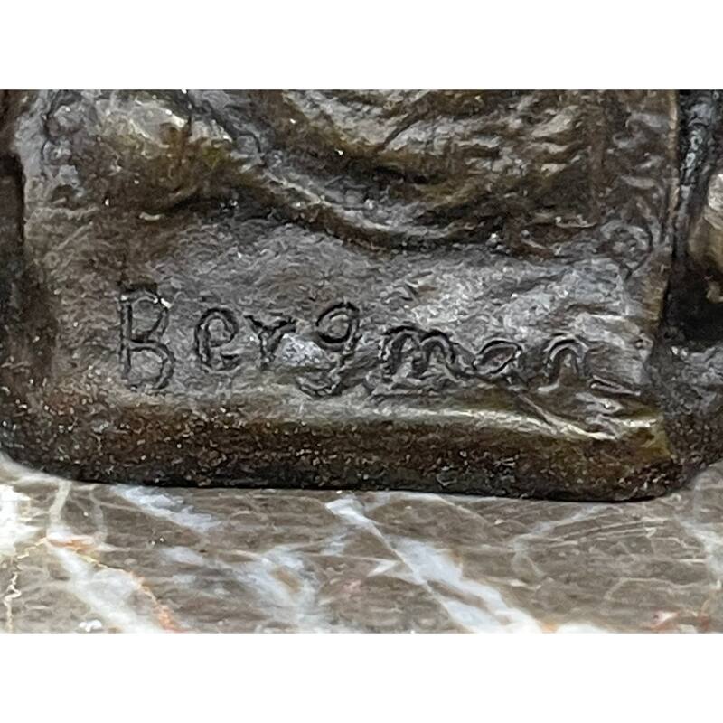Hot Cast Bronze Sculpture Arabian Camel Rider On Marble Base