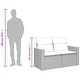 preview thumbnail 97 of 152, vidaXL Patio Sofa with Cushions Outdoor Seating Sectional Sofa Poly Rattan