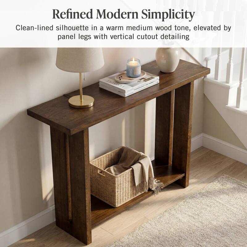 Martha Stewart Lily Pond Shiloh Console Table - 47.75"W x 16.75"D x 34"H