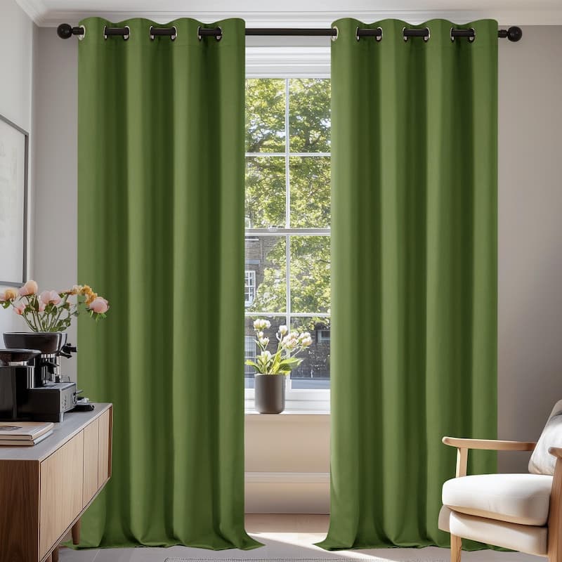 Deconovo Grommet 52 Width Curtains (2 Panel)