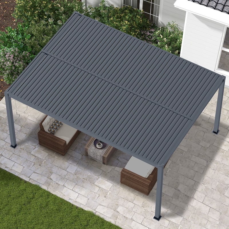 Aluminum Outdoor Pergola with Independent Louvered