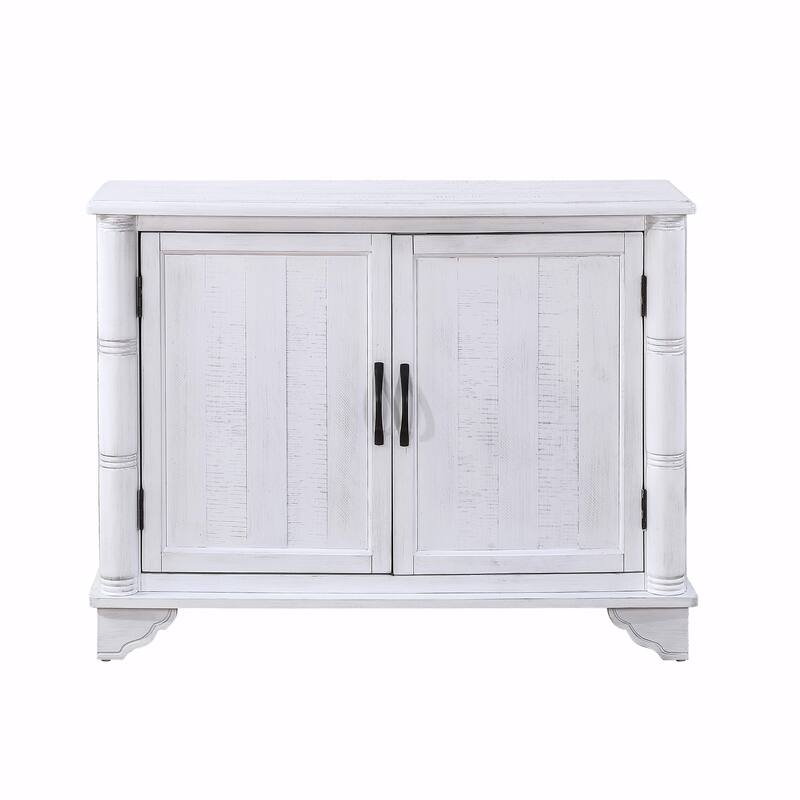 40" Retro Console Table with Adjustable Storage Shelf