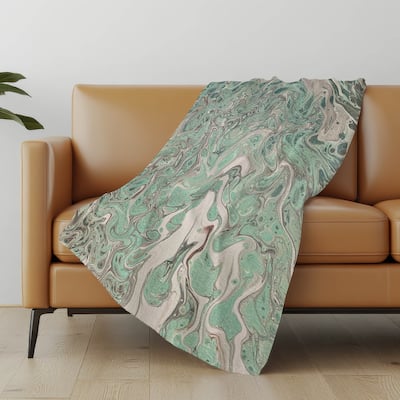 Premium Machine Washable ASB54 Abstract Modern Sherpa Throw Blanket