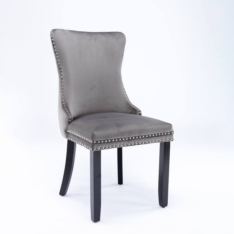 Set of 2 Modern Upholstered Accent Armless Tufted Dining Chairs