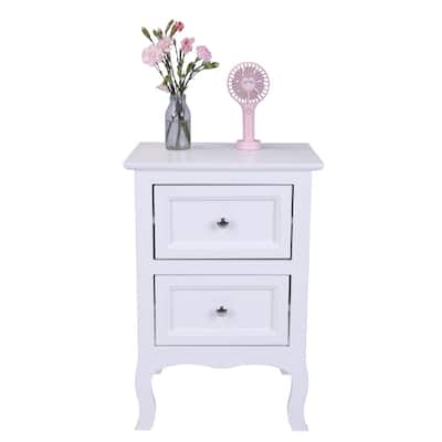 23.62 " Two-Tier Night Table Large Size White/Black