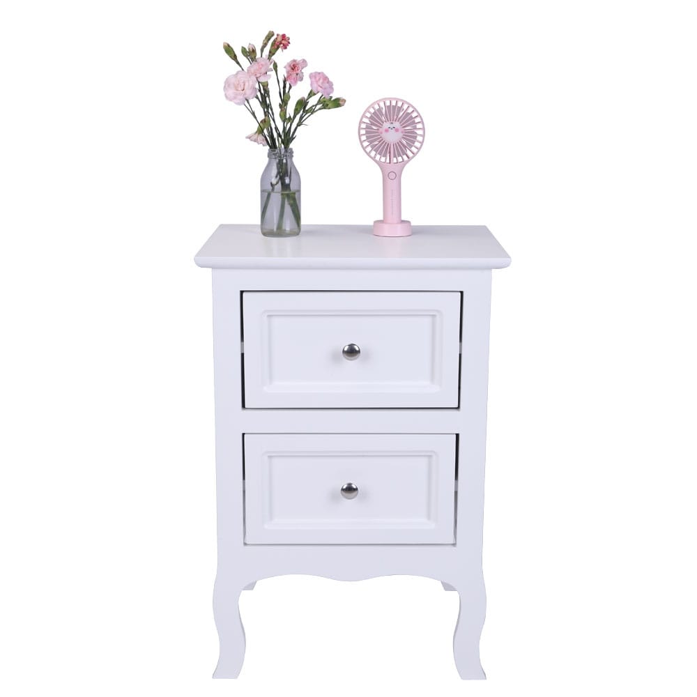 23.62 " Two-Tier Night Table Large Size White/Black