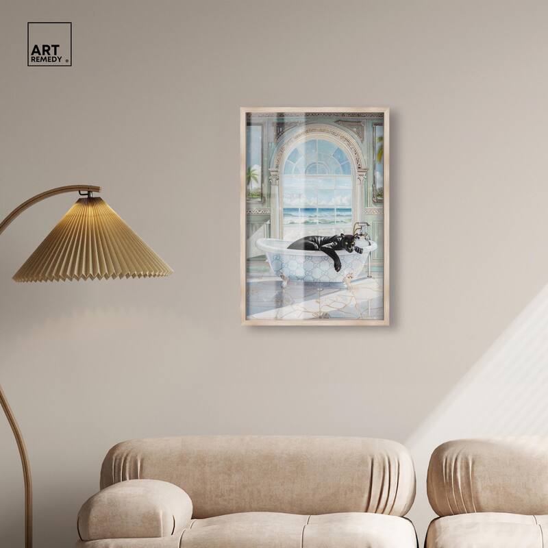 Panther Arch Bathroom Glam Shadowbox by Art Remedy