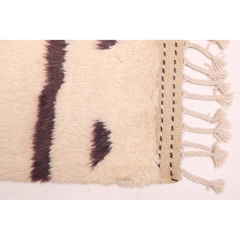 ECARPETGALLERY Hand-knotted Pak Finest Marrakesh Cream Wool Rug - 4'1 x 6'1