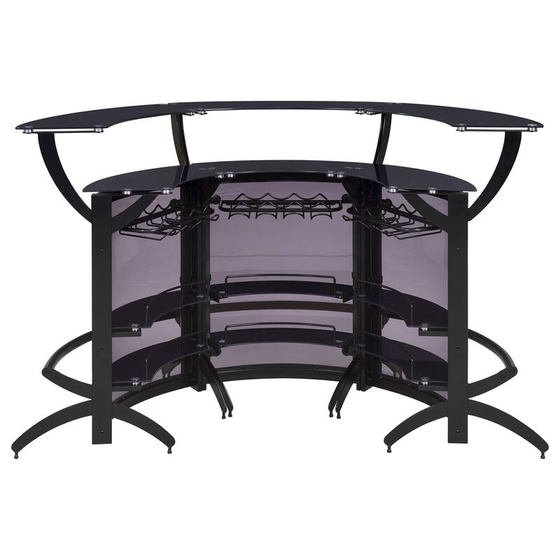 Dallas 3-piece Curved Freestanding Home Bar Cabinet