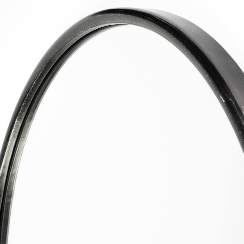 HomeRoots 36" Painted Oval Accent Mirror Wall Mounted With Metal Frame - 19.25