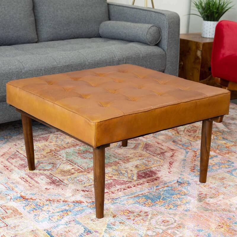Addison Square Upholstered Ottoman Comfortable choice, multiple functions, classic design, and cozy corners