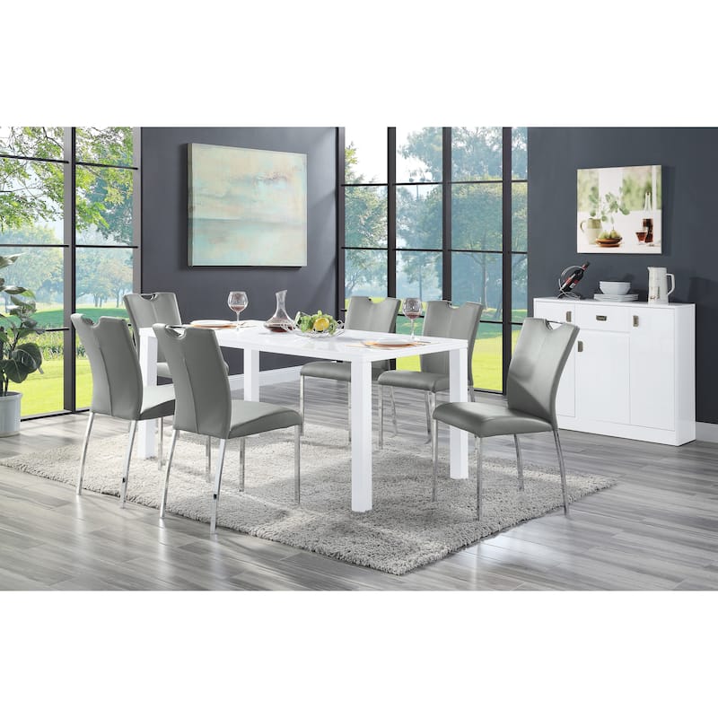 Dining Table in White High Gloss Finish(Only Table)