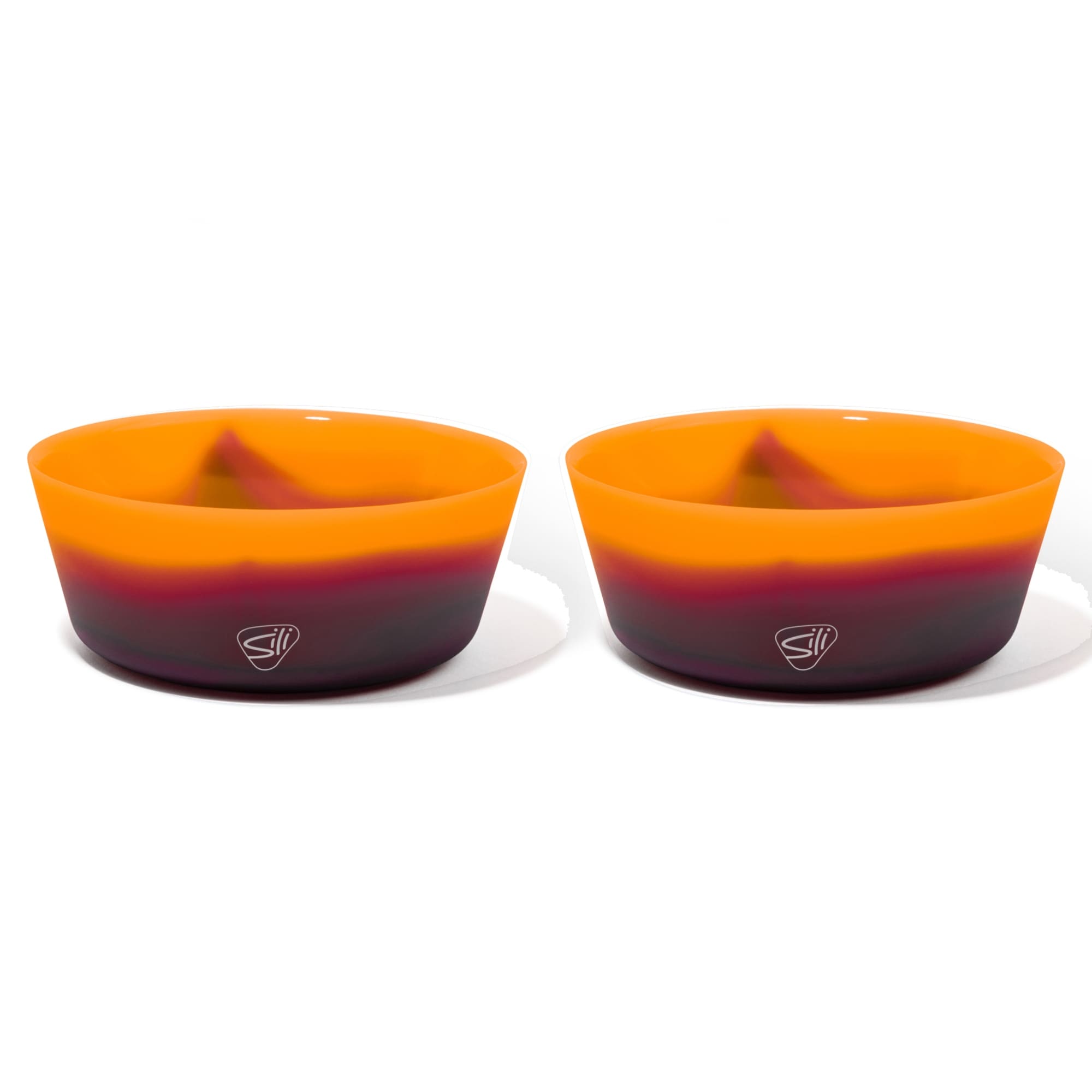 Silipint: Silicone 18oz Squeeze-A-Bowl Set of 2: Sun Storm - Microwavable, Flexible, Unbreakable, Non-Slip, Easy Grip
