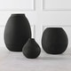 preview thumbnail 3 of 2, Uttermost Hearth Matte Black Vases, Set/3