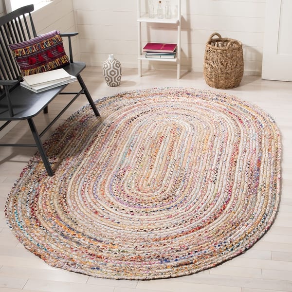 slide 8 of 63, SAFAVIEH Handmade Cape Cod Marget Boho Coastal Jute Rug 3' x 5' Oval - Beige/Multi
