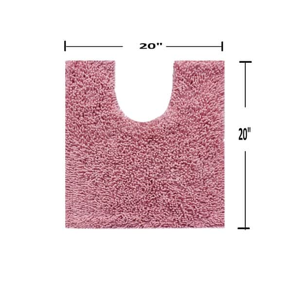 dimension image slide 2 of 9, Fantasia Contour Rug, Cotton Soft, Water Absorbent, Non Slip U Shape Contour Rug Machine Washable 20"x20" Contour