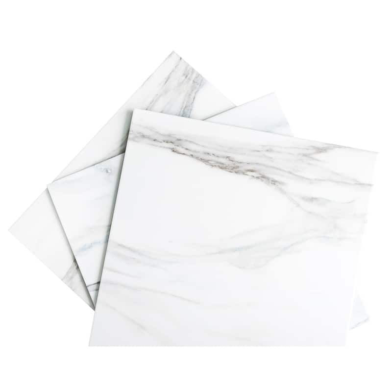 The Tile Life Minerva 13x13 Grey Marble Look Matte Porcelain Floor & Wall Tile