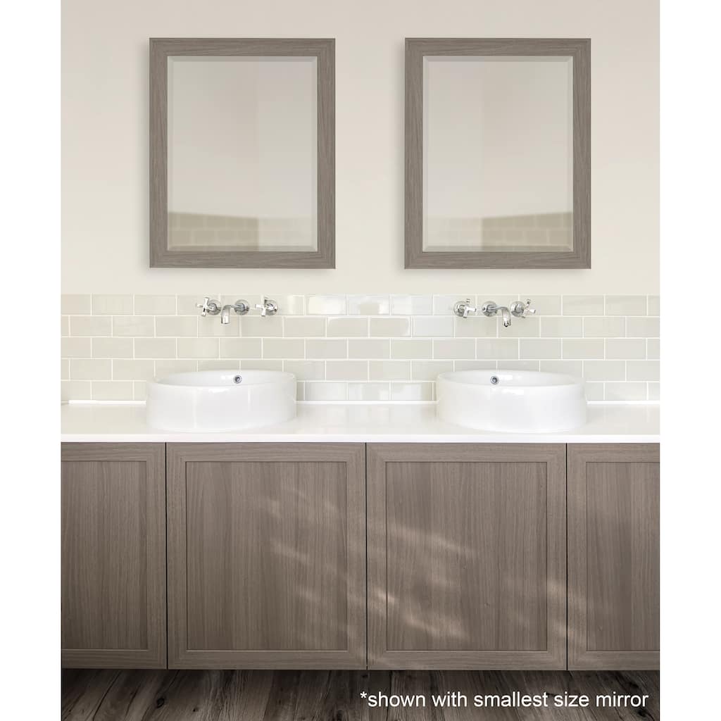 Kate and Laurel Scoop Framed Beveled Wall Mirror