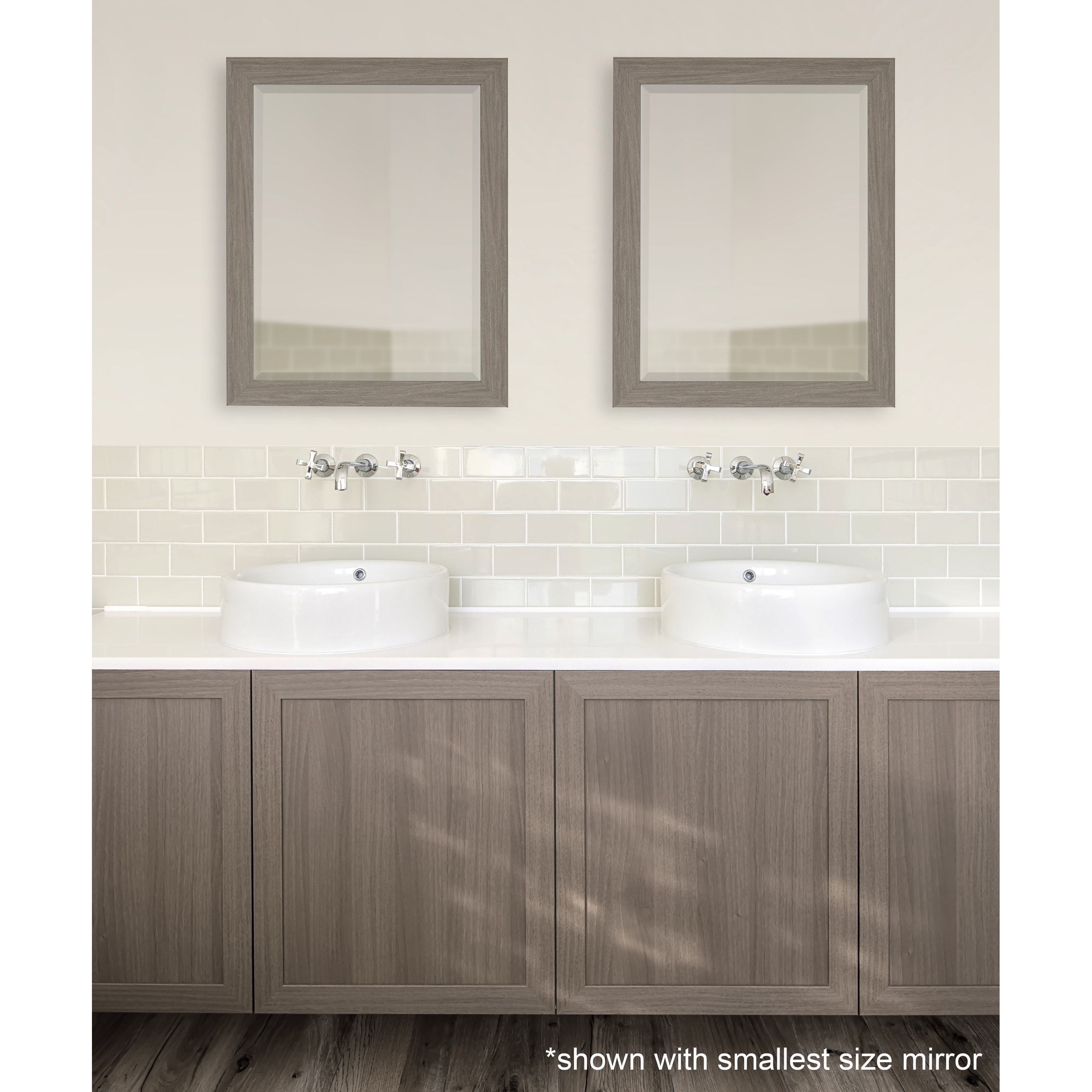 Kate and Laurel Scoop Framed Beveled Wall Mirror