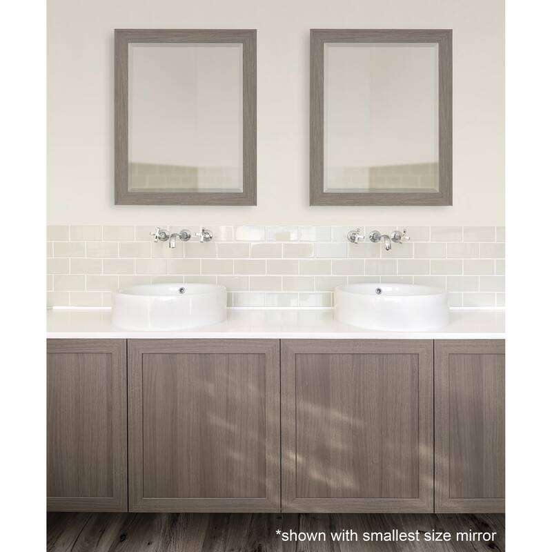 Kate and Laurel Scoop Framed Beveled Wall Mirror