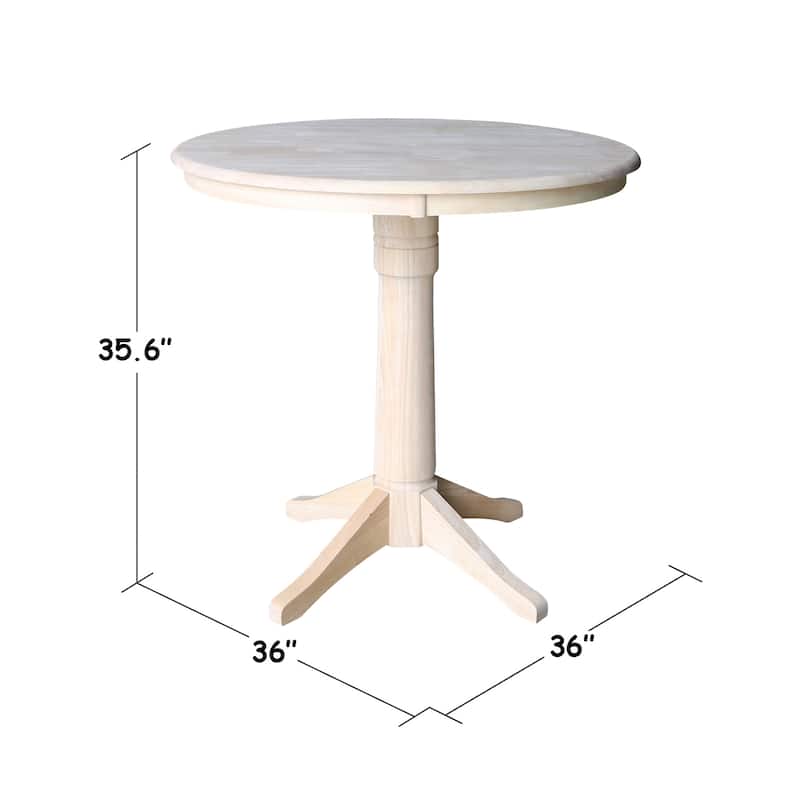36" Round Pedestal Dining Table - Unfinished