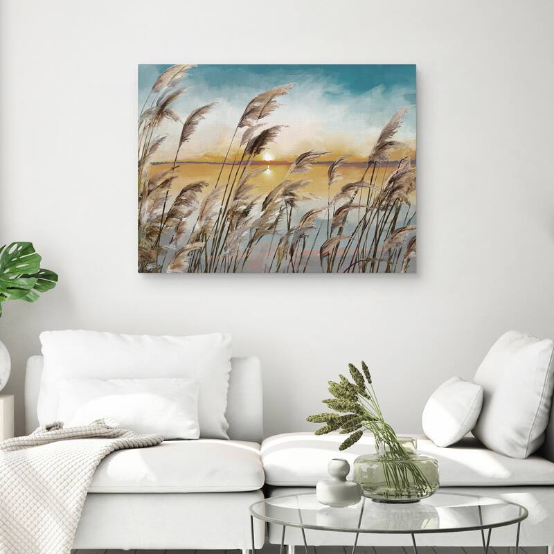 Morning Reeds Light by Studio Arts Canvas Art Print