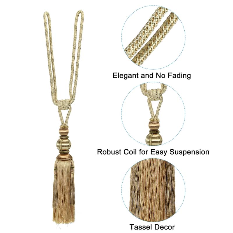 2 Pack Handmade Curtain Tiebacks Home Office Decorative