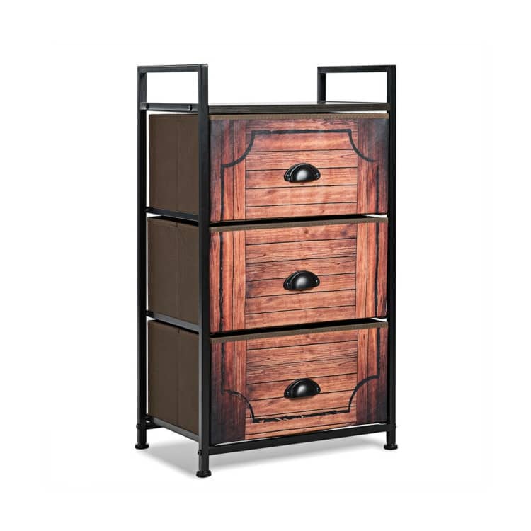3 Drawer Fabric Dresser Storage Tower Nightstand