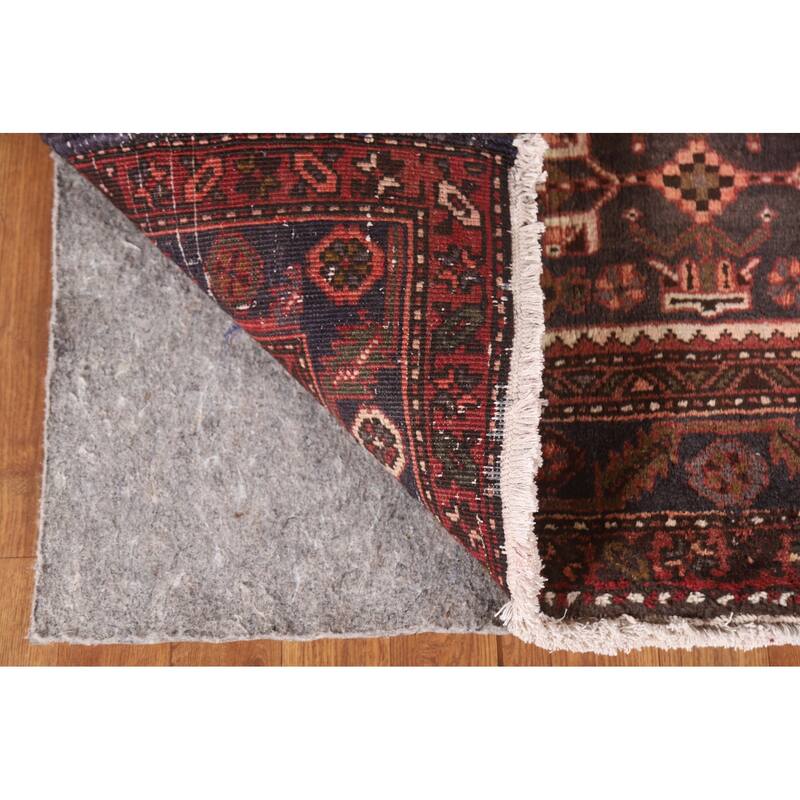 Heriz Persian Vintage Runner Rug Hand-knotted Wool Carpet - 3'8"x 11'4"